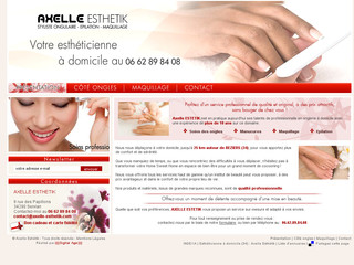 Aperçu visuel du site http://www.axelle-esthetik.com