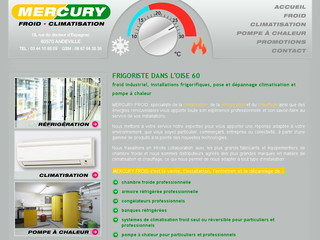 Aperçu visuel du site http://www.mercury-froid.fr