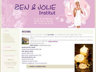 Aperçu visuel du site http://www.zen-et-jolie.com