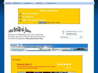 Aperçu visuel du site http://maboiteajeux.com