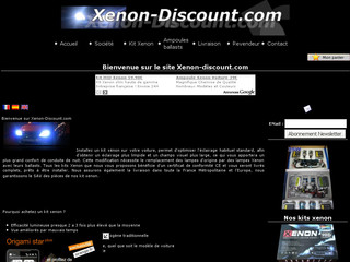 Aperçu visuel du site http://www.xenon-discount.com