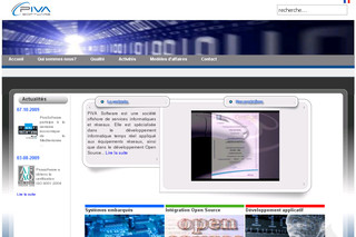 Aperçu visuel du site http://pivasoftware.com/