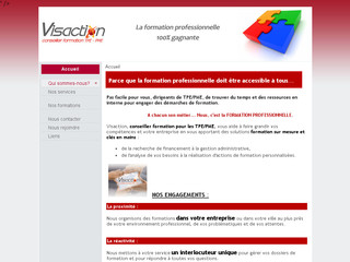 Aperçu visuel du site http://www.visaction.fr
