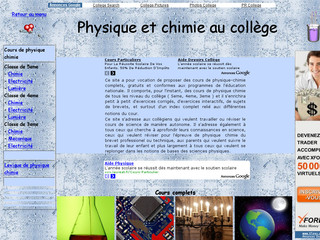 Aperçu visuel du site http://physique-chimie-college.fr
