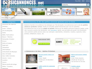 Aperçu visuel du site http://www.corsicannonces.net