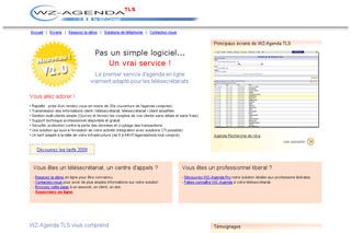 Aperçu visuel du site http://telesecretariat.wz-agenda.net