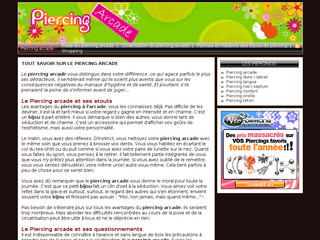 Aperçu visuel du site http://www.infos-piercing-arcade.com