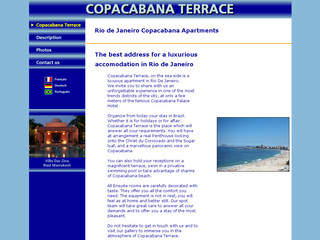 Aperçu visuel du site http://www.copacabanaterrace.com/fr-location-luxe-rio.html