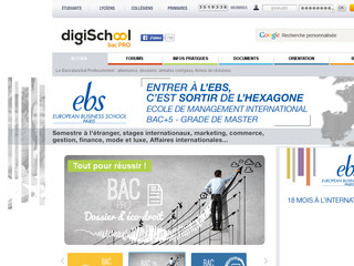 Aperçu visuel du site http://bac-pro.digischool.fr/