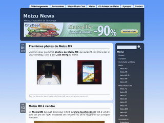 Aperçu visuel du site http://www.meizunews.fr