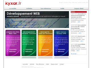 Aperçu visuel du site http://www.kyxar.fr/