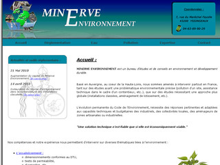 Aperçu visuel du site http://minerve-environnement.com