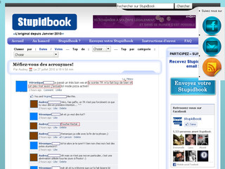 Aperçu visuel du site http://www.stupidbook.fr