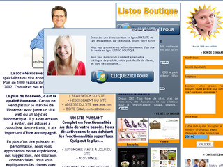 Aperçu visuel du site http://www.listoo-boutique.com