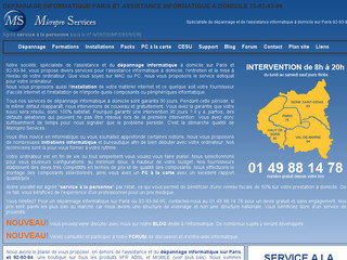 Aperçu visuel du site http://www.micropro-services.fr