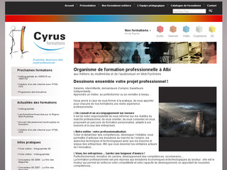 Aperçu visuel du site http://www.cyrus-formations.com