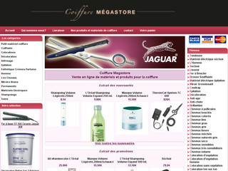 Aperçu visuel du site http://www.coiffure-megastore.fr