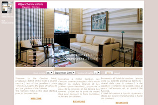 Aperçu visuel du site http://www.hotelcambon.com