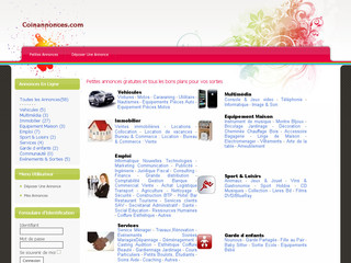 Aperçu visuel du site http://coinannonces.com