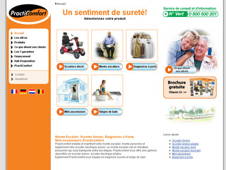 Aperçu visuel du site http://www.practicomfort.fr