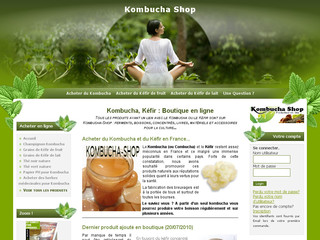 Aperçu visuel du site http://kombucha-shop.fr