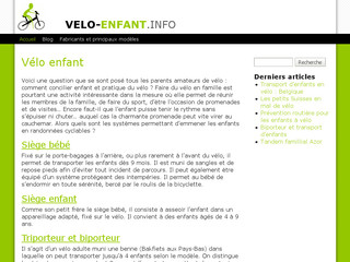Le vélo pour les petits - Velo-enfant.info Le vélo pour les petits - Velo-enfant.info