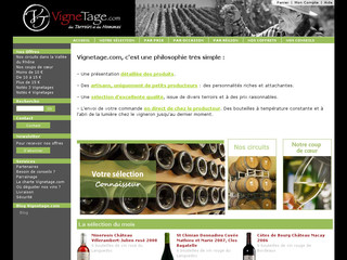 Aperçu visuel du site http://www.vignetage.com