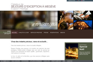 Aperçu visuel du site http://www.evasion-megeve.fr