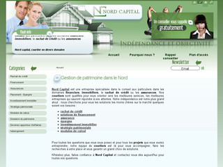 Aperçu visuel du site http://www.nord-capital.com