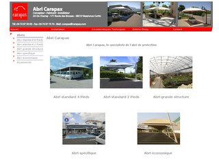 Aperçu visuel du site http://www.abri-carapax.com