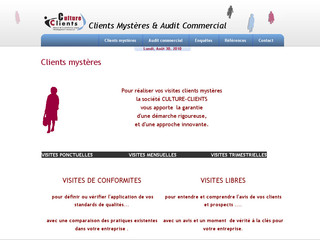 Aperçu visuel du site http://www.culture-clients.fr