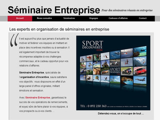 Aperçu visuel du site http://www.seminaireentreprise.org/