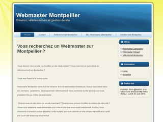 Aperçu visuel du site http://www.webmaster-montpellier.fr