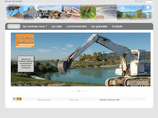Aperçu visuel du site http://www.durance-granulats.com