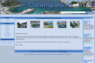Aperçu visuel du site http://www.calanques13.com