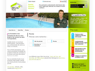Aperçu visuel du site http://piscine.devis-plus.com/