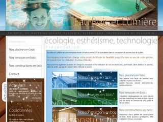 Aperçu visuel du site http://www.eauboisetlumiere-17.com