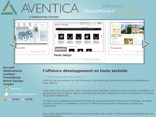 Aperçu visuel du site http://www.aventica.com