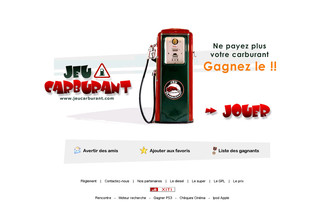 Aperçu visuel du site http://www.jeu-carburant.com
