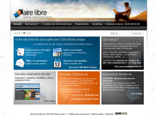 Aperçu visuel du site http://www.airelibre.fr