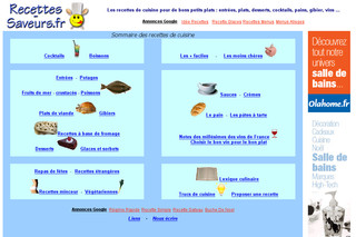 Aperçu visuel du site http://www.recettes-saveurs.fr
