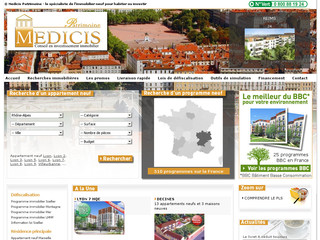 Aperçu visuel du site http://www.medicis-patrimoine.com/