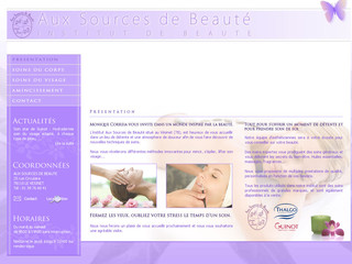 Aperçu visuel du site http://www.institut-aux-sources-de-beaute.com