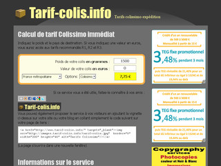 Calculer votre tarif Colissimo avec Tarif-colis.info
