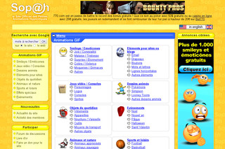 Aperçu visuel du site http://www.sopah.com