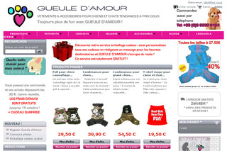 Gueule-damour.com : Vêtements chiens, bijoux chiens et chats, accessoires