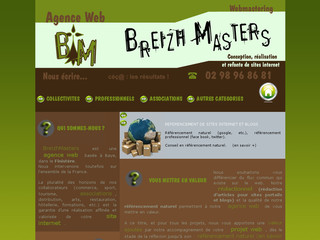 Aperçu visuel du site http://www.breizhmasters.fr/