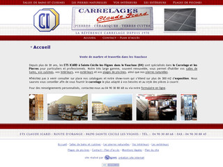 Aperçu visuel du site http://www.carrelage-icard.com