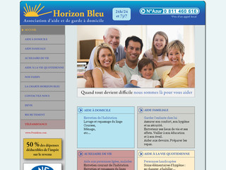 Aperçu visuel du site http://www.horizon-bleu.org