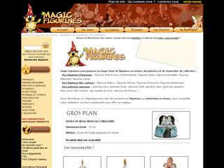 Aperçu visuel du site http://boutique.magicfigurines.com/